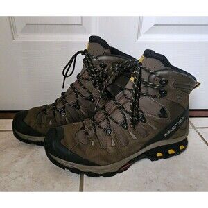 Salomon Quest 4D GTX Forces Mid Mens 13 Brown Hiking Goretex Trail Outdoor